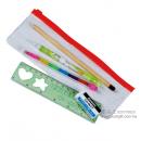 拉錬袋+鉛筆+自動鉛筆+彩虹筆+尺+橡皮擦